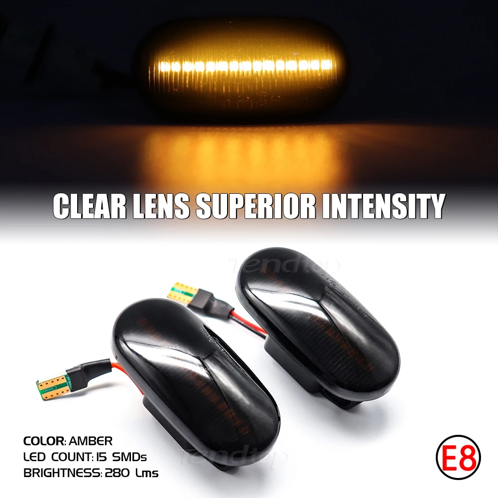 LED Car Dynamic Side Marker Blinker Light Signal Lamp Turn Signal Lights For HONDA Prelude CRX S2000 Integra Fit Del Sol