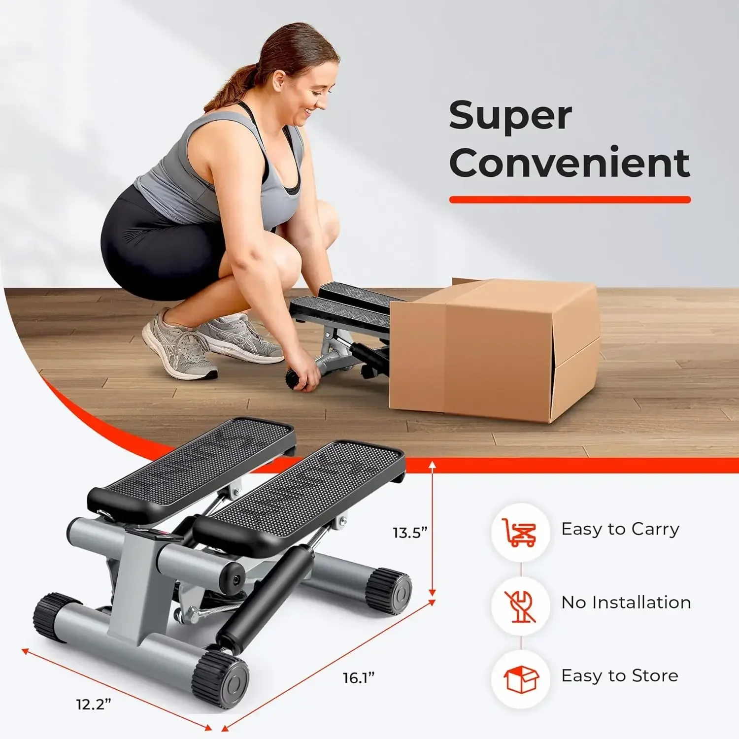 Mini Steppers para Exercício em Casa, Máquina De Treino De Passo De Escada, Bandas De Resistência, Equipamento De Treinamento De Cardio De Corpo Inteiro