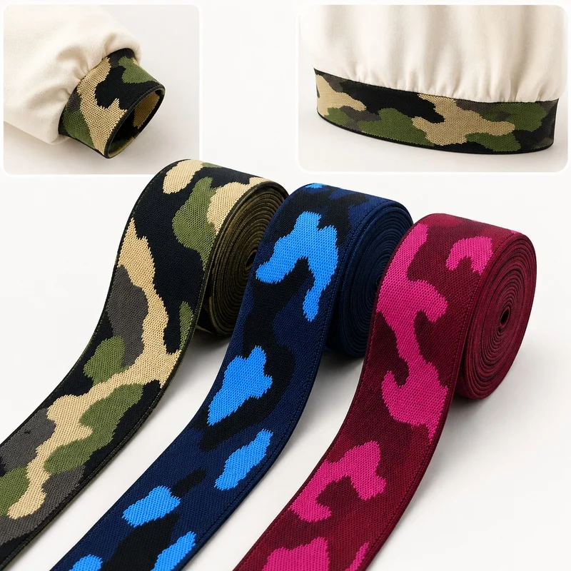 1-5M 38mm Elastic Band Clothing Waistband Elastics Cuff Stretch Tape Hem Rubber Ribbon Replacement DIY Sewing Craft Accessories