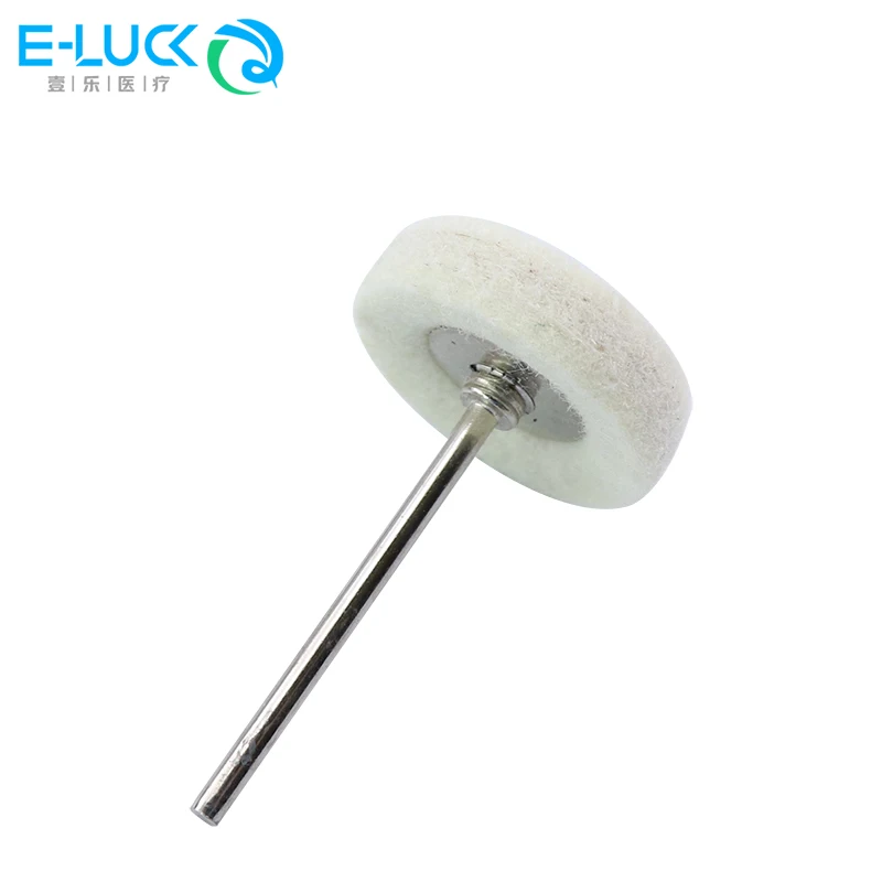 5pcs Dental Wool Felt Polishing Buffing Wheels Brushes Burs HP Shank Grinding For Low Speed Handpiece