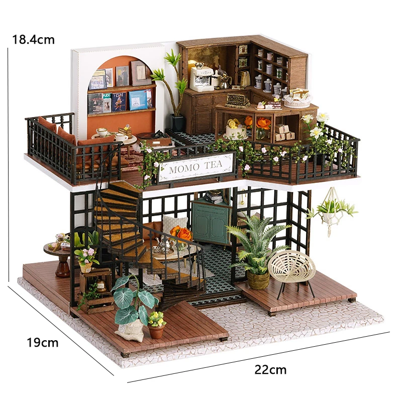Micro Huis Poppenhuizen kits 3D Puzzel Assemblage Gebouw Model DIY Handgemaakt Speelgoed Kamer Slaapkamer Decoratie Houten Ambachten Kerstcadeau