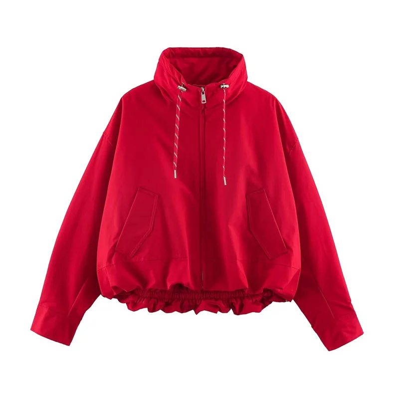 Guobioziy Women's Top 2026 Fall/Winter New Fashion, Versatile and Stylish Loose Solid Color Long-Sleeve Cotton Jacket