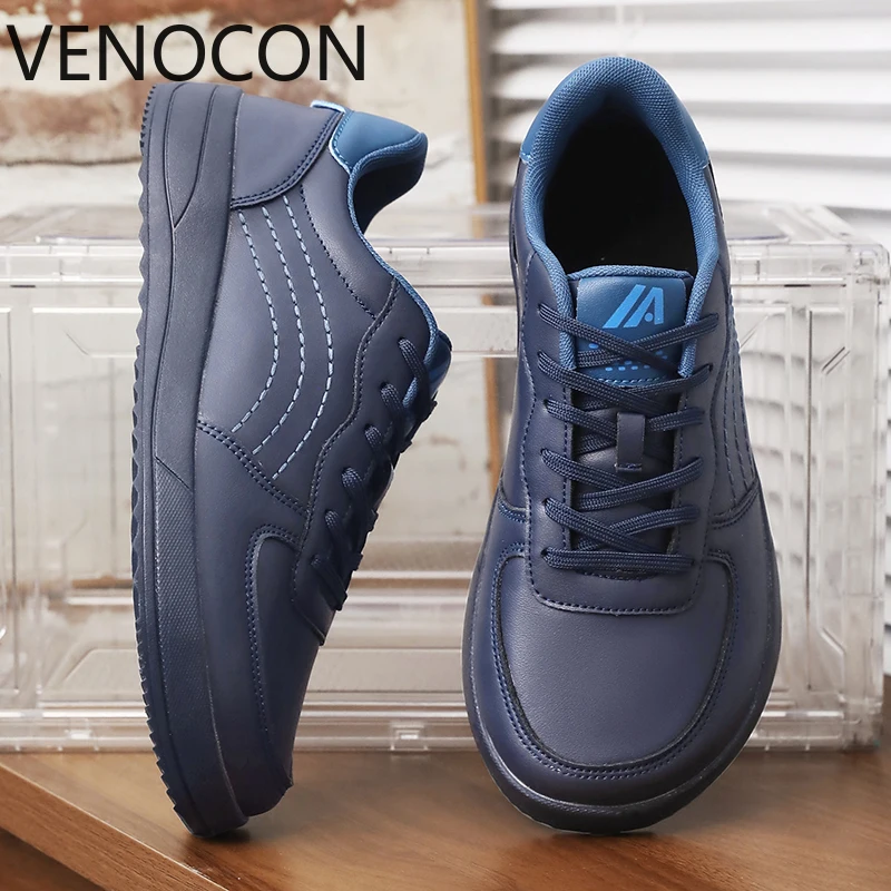 

VENOCON минималистичный мяч с широким носком, стильная прогулочная тканевая кожаная обувь, кроссовки, более обувь для мужчин и женщин