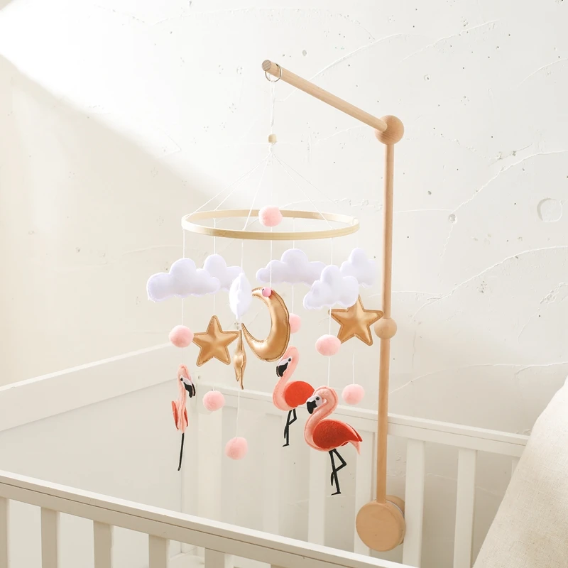 Baby Toys 0 12 Months Flamingo Mobiles Montessori baby Rattles room decoration Baby stroller Bed Bell for newborn baby Gifts