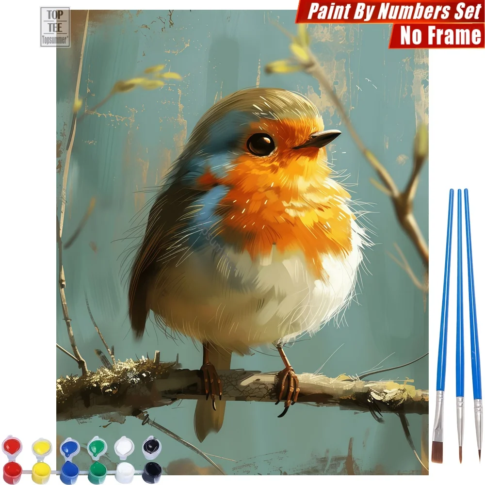 

Набор для творчества Vibrant Robin Moss DIY: Цифровые масляные краски - Декор для дома в стиле Робин Брашин, бирюзовый, подарок на Хэллоуин для папы