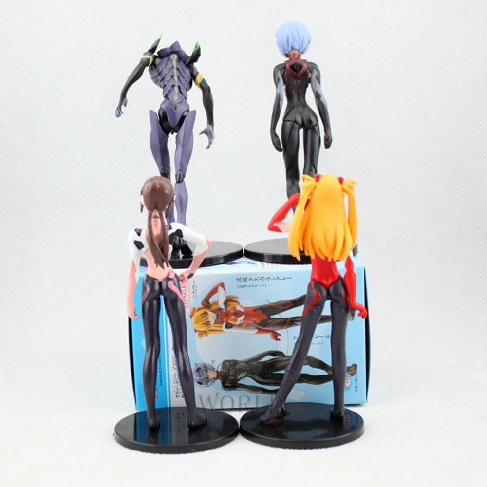 10 CM 4 Pz Anime NEON GENESIS EVANGELION Figura Asuka Langley Soryu Ayanami Rei Set Gacha Giocattolo EVANGELION-01 Modello