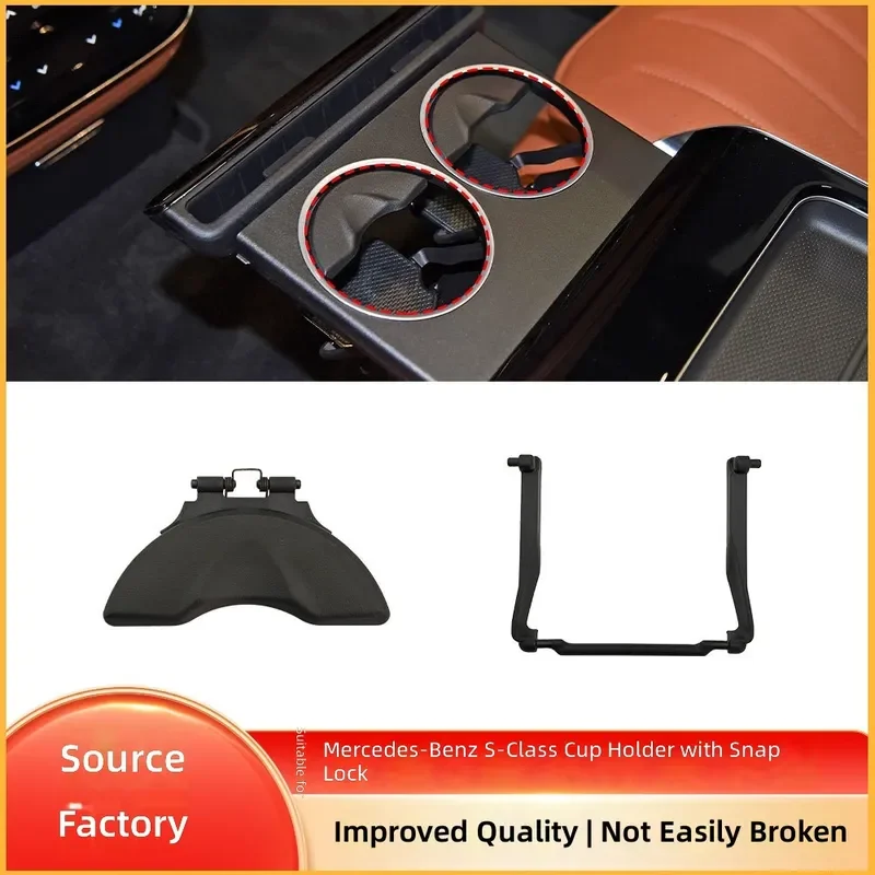 For Mercedes Benz E Class W214 S Class W223 GLC W254 Rear Cup Holder Buckle Pad Teacup Mat Interior Accessories