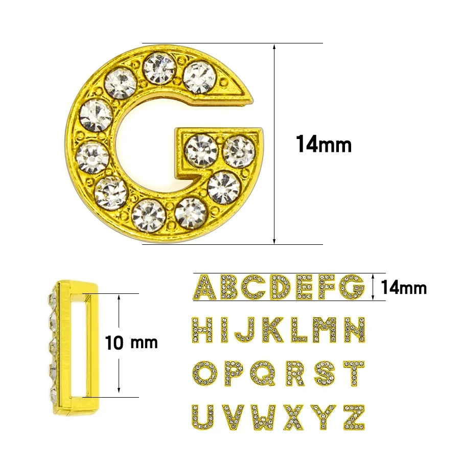 1 szt. 10mm listwy zawiesza zawiesza dla kobiet biżuteria do produkcji kryształowej A-Z alfabetu DIY opaska obroża dla zwierząt brelok na prezent