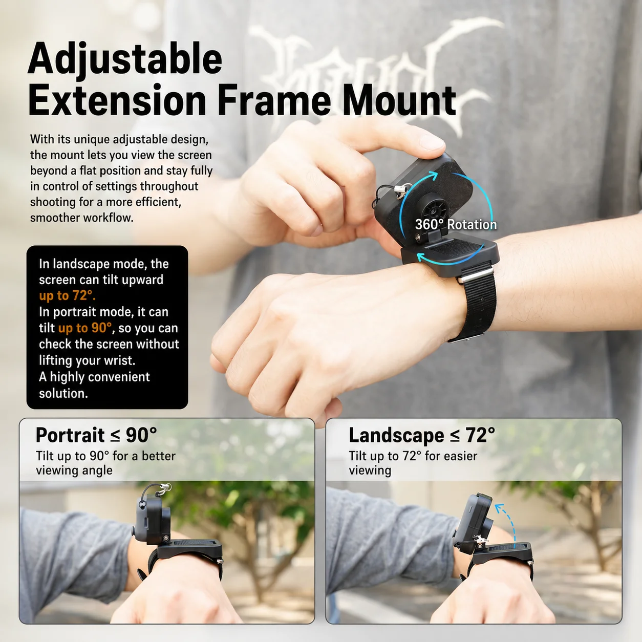 Handgelenkhalterung für DJI FrameTap Viewfinder Pocket 4 Pro Mobile 8P Magnetischer Schnellverschluss Verstellbarer Riemen Zubehör – Detail 5