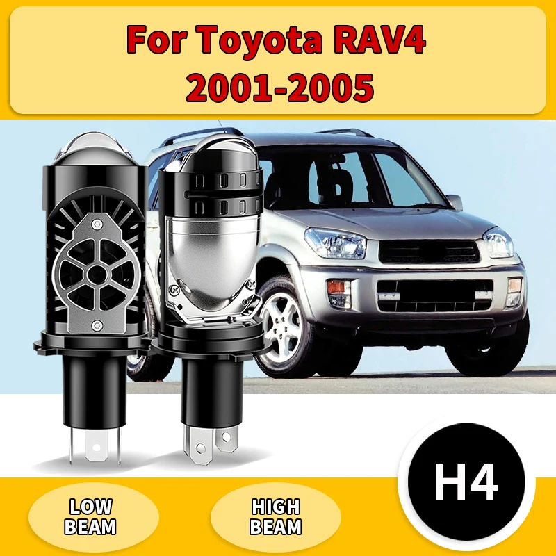 

1/2PC H4 Projector Lens LED Car Headlight Bulbs 30000LM 150W CANBUS Turbo Auto Bulb HB2 Hi/Lo Beam 12V For Toyota RAV4 2001-2005