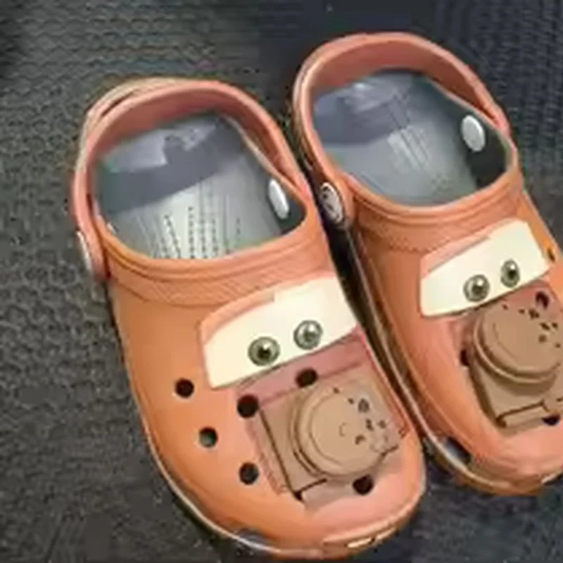 Mater Adult Cartoon Slippers Cute Cars Character Clogs Outdoor Breathable Non Slip Beach Sandals Casual Eva Hole Shoes For Men image 2