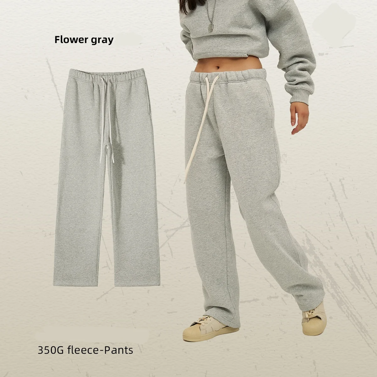 

Men's long pants autumn/winter 350G heavy-duty thick streetwear men's clothing men's long pants loose pants men's gym men