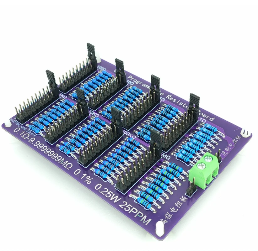 Precision Voltage Reference Module with 5 Channels 1.24V/2.5V/7.5V/5V/10V & 5Level 10R/100R/1K/10K/100K Resistors of Calibration