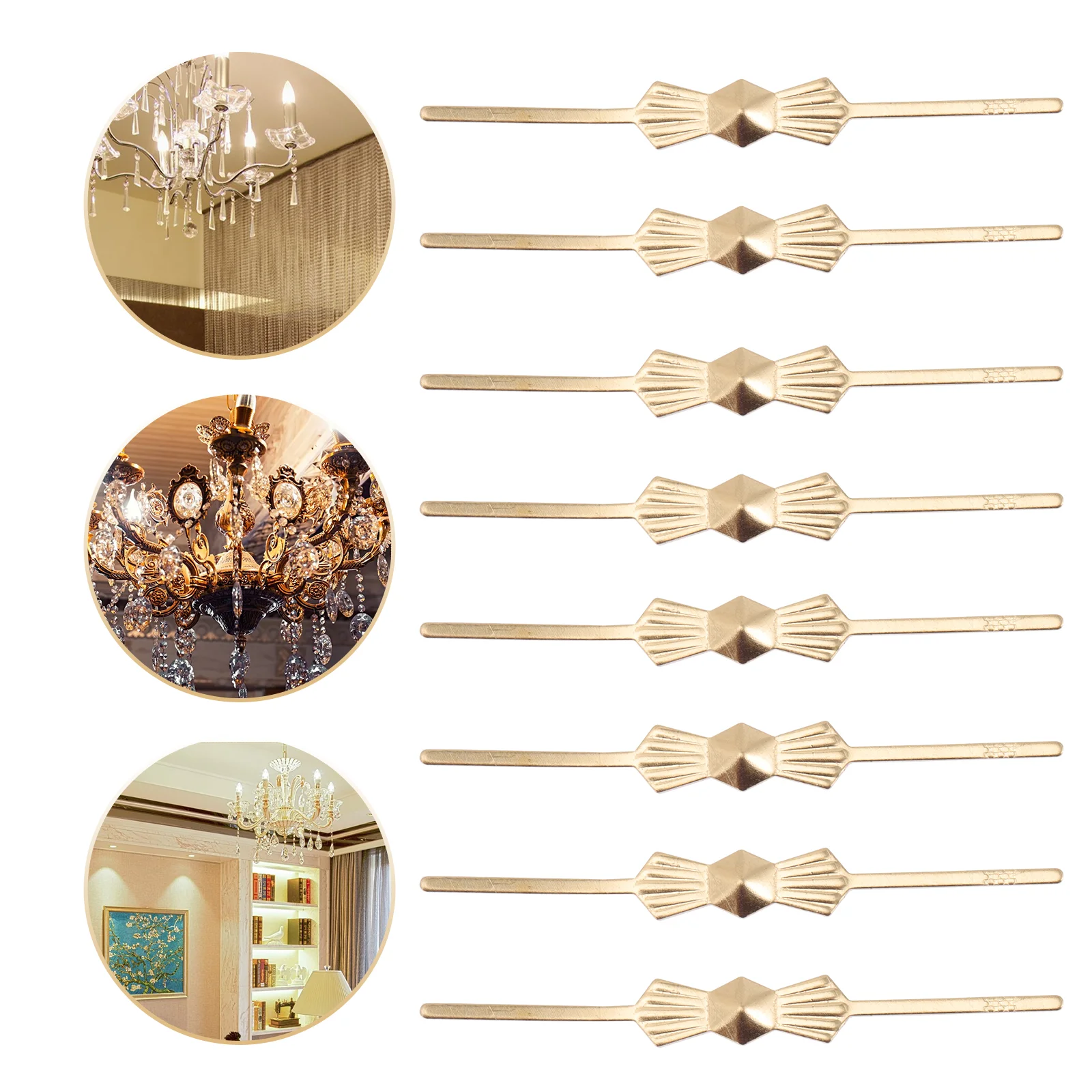 200 Pcs Crystal Lamp Accessories Small Size Chandelier Parts Bow Tie Connector Metal Connectors Ceiling Light Crystals