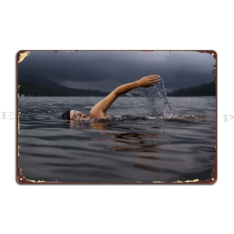 Swimmer Metal Sign Cinema Home Designing Character Club Tin Sign Poster