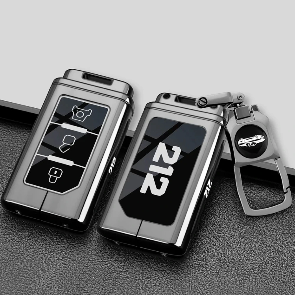 For BAW BJ212 T01 2024‑2025 Metal Key Case Full Wrap Remote Key Cover Shell Off‑Road Car Accessories 5