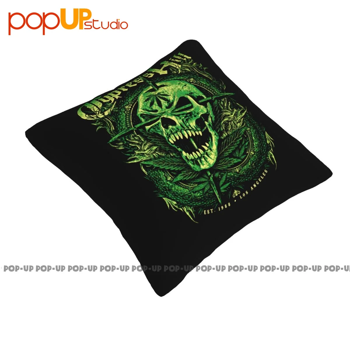 Terse Cypress Hill Fangs Skull Pillowcase Throw Pillow Cover Printed Decoration Anti-Bacterial