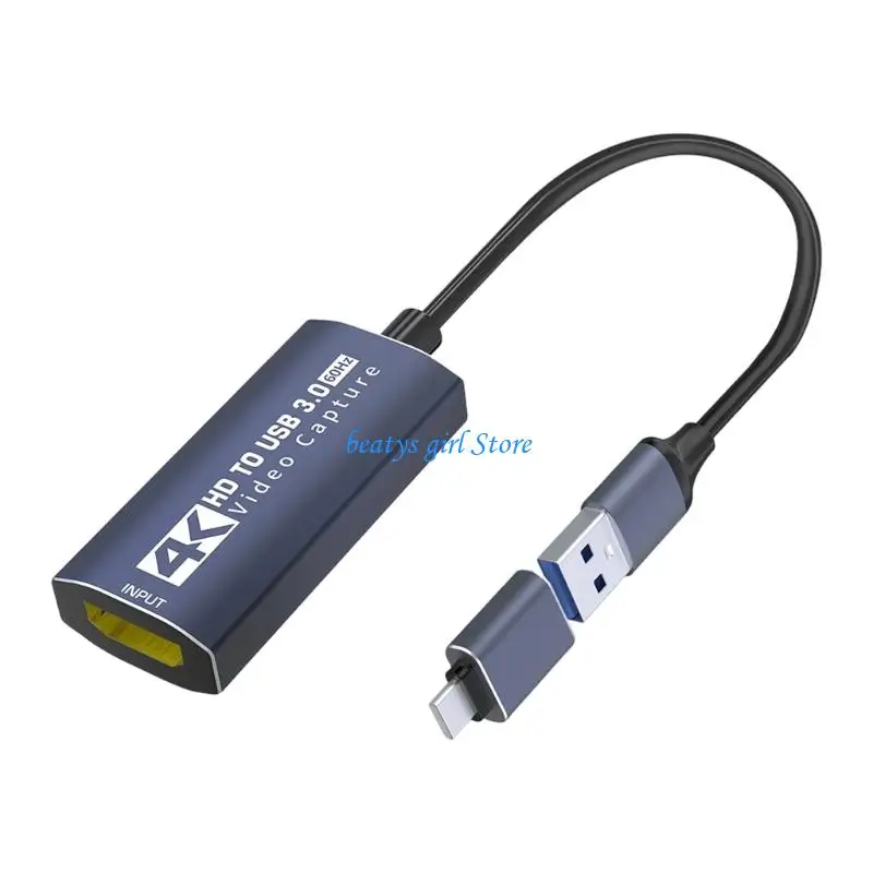 C7AB USB3.0 4K60Hz HDTV Sound Video Captures Card for Live Broadcasts and Recording