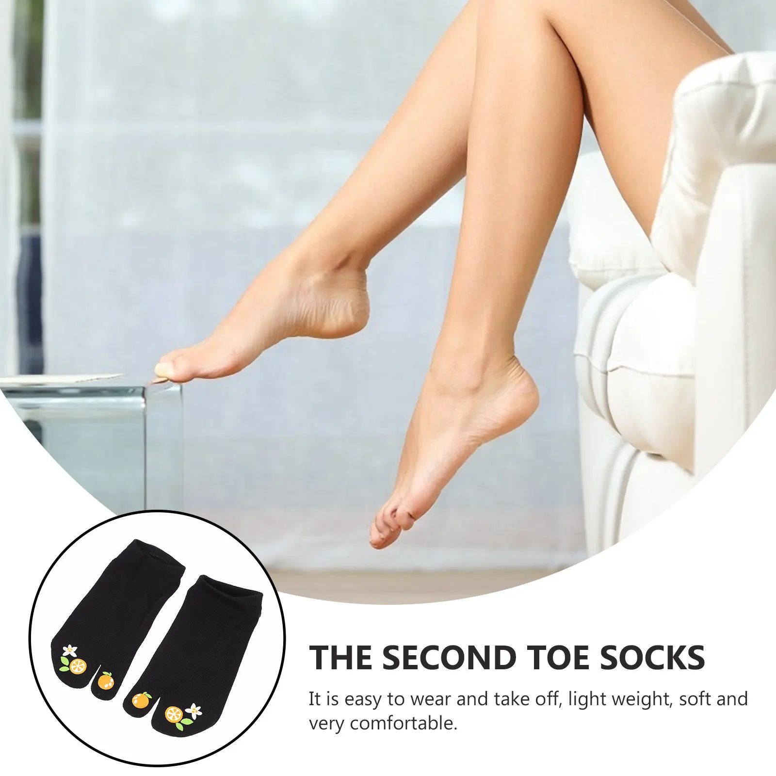 

1 пара хлопковых носков с двумя пальцами, инновационные удобные легкие дышащие летние носки с раздельным носком, прочные впитывающие носки