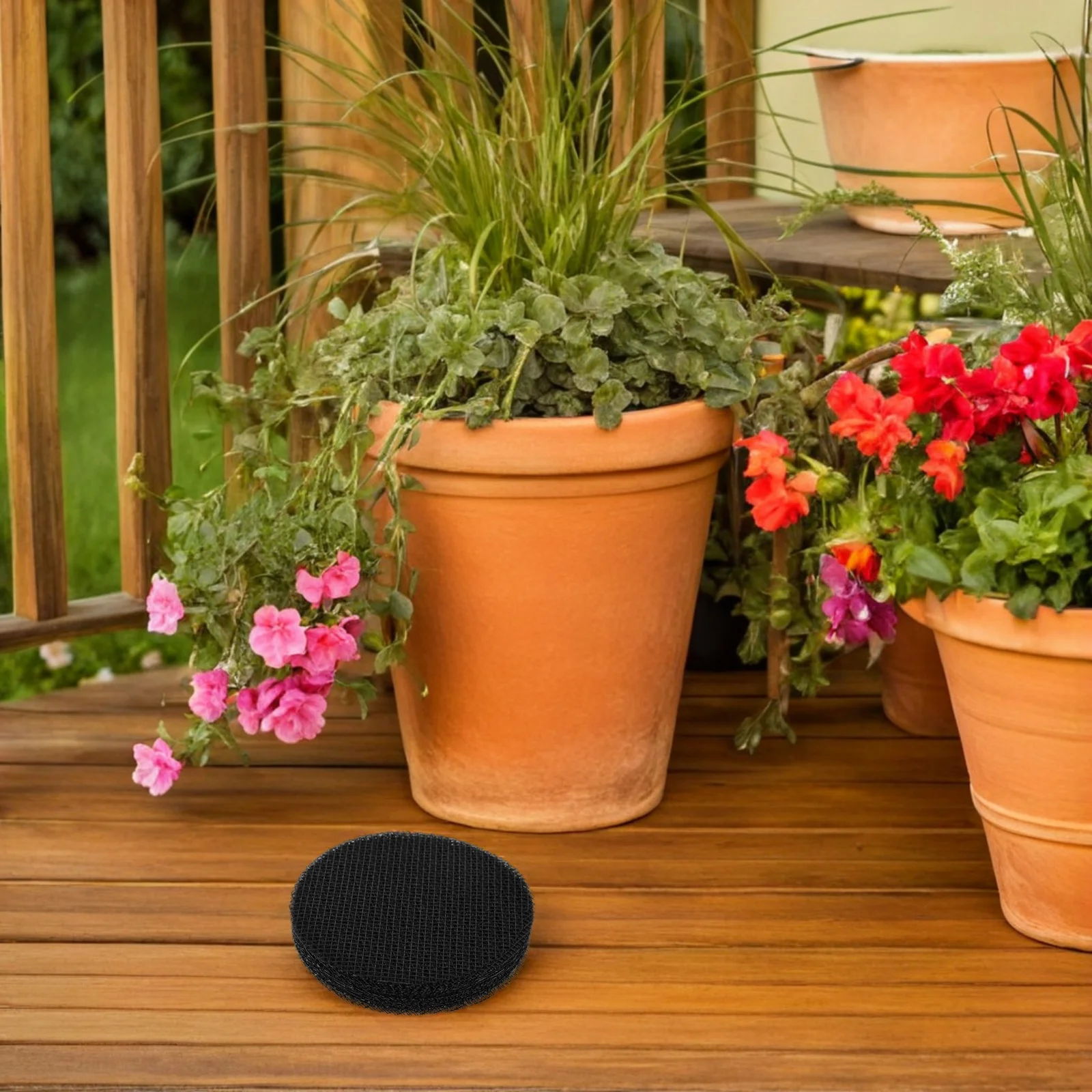 

100Pcs Flower Pot Mesh Pads Round Drainage Hole Mat Soil Loss Prevention Pad Bonsai Bottom Drainage Insert for Indoor Outdoor