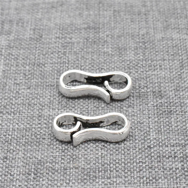 2 Pieces Oxidized Hook Clasps in 925 Sterling Silver for Bracelet and Necklace Making - view 4