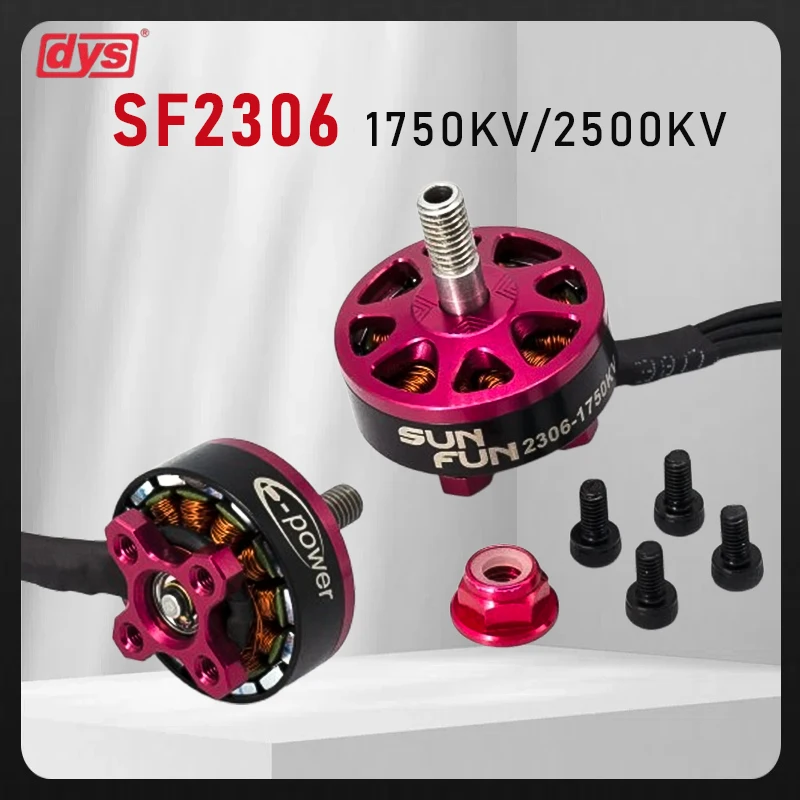 DYS SONNE FUN SF2306 1750KV 2500KV CW rosca FPV Racing Motor sin escobillas para RC Drone piezas de repuesto de cuadricóptero