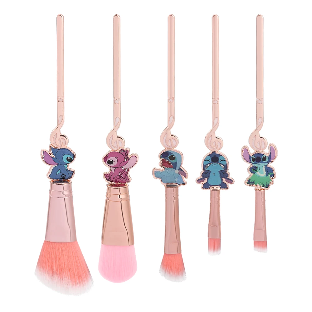 5pcs/set Anime Stitch Makeup Brushes Sets & Kits Cosplay Soft Hair Blusher Concealer Eye Shadow FOUNDATION Lip Brush Cosmetics