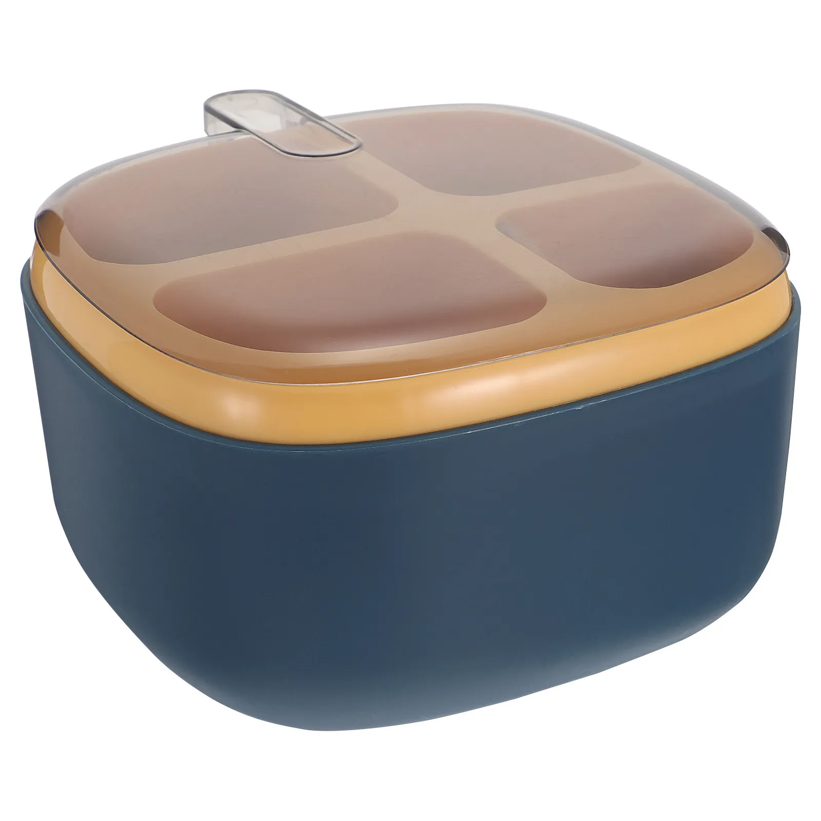 1Set Plastic Seasoning Box with Lid and Spoon Multifunctional Kitchen Spice Jar Classified Storage Container for Easy Cooking