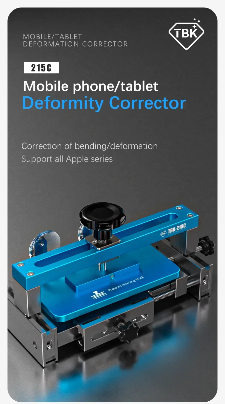 TBK215C Fixture Max for 8 inch Corrects Bending and Deformation for Phones Middle Frame with Pressure Function Fixture Tools