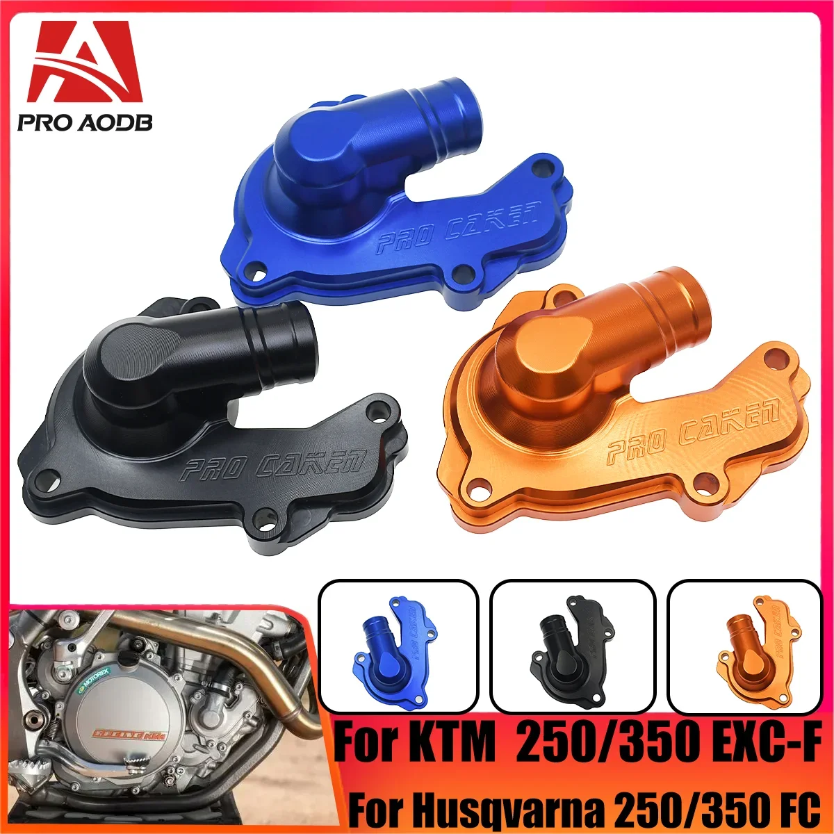 

CNC Water Pump Guard Protector Cover For KTM EXCF SXF XCF XCFW EXC-F For Husqvarna GASGAS FC FE FX ECF EXF MCF 250 350 2016-2023