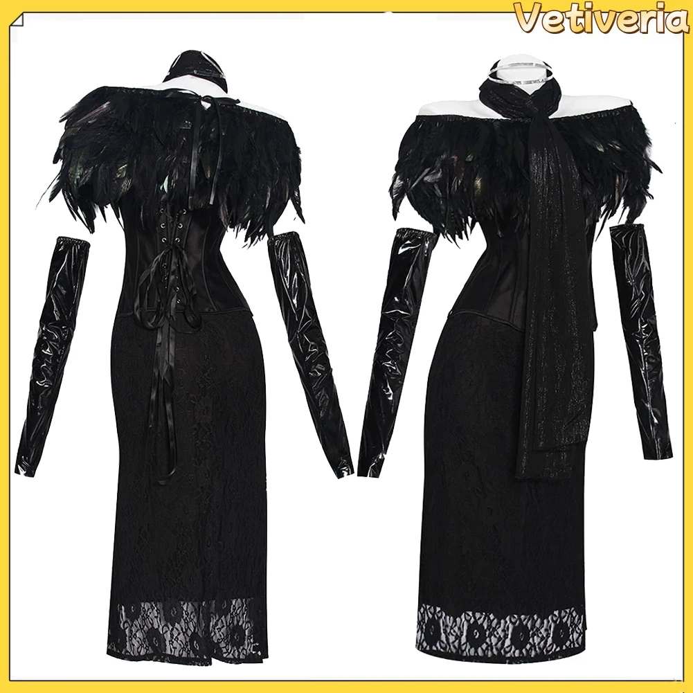 Female Padme Cosplay Amidala Black Dress Costume Movie Space Battle Roleplay Outfit Halloween Carnival Women Disguise Adult Suit