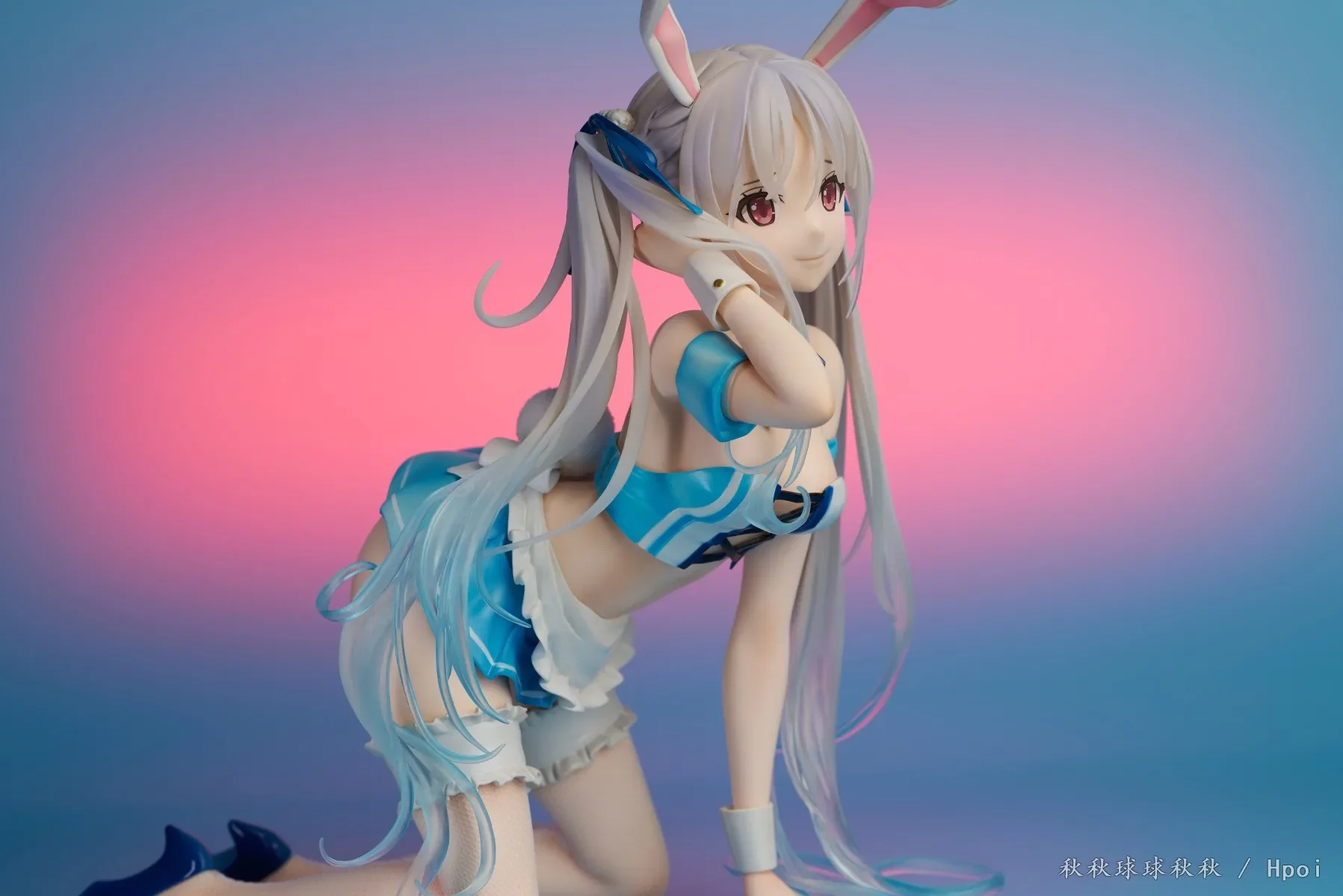 NSFW الأصلي ملزمة الأرنب فتاة كريس 1/4 أكوا الأزرق PVC عمل الشكل لعبة الكبار جمع Kawaii لطيف نموذج دمية الهدايا #6