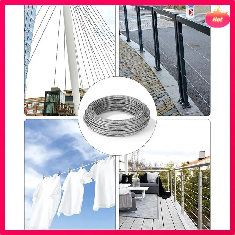 30M Φ 3 mm staaldraadset 304 roestvrijstalen spandraad met oogspanset, spanschroef