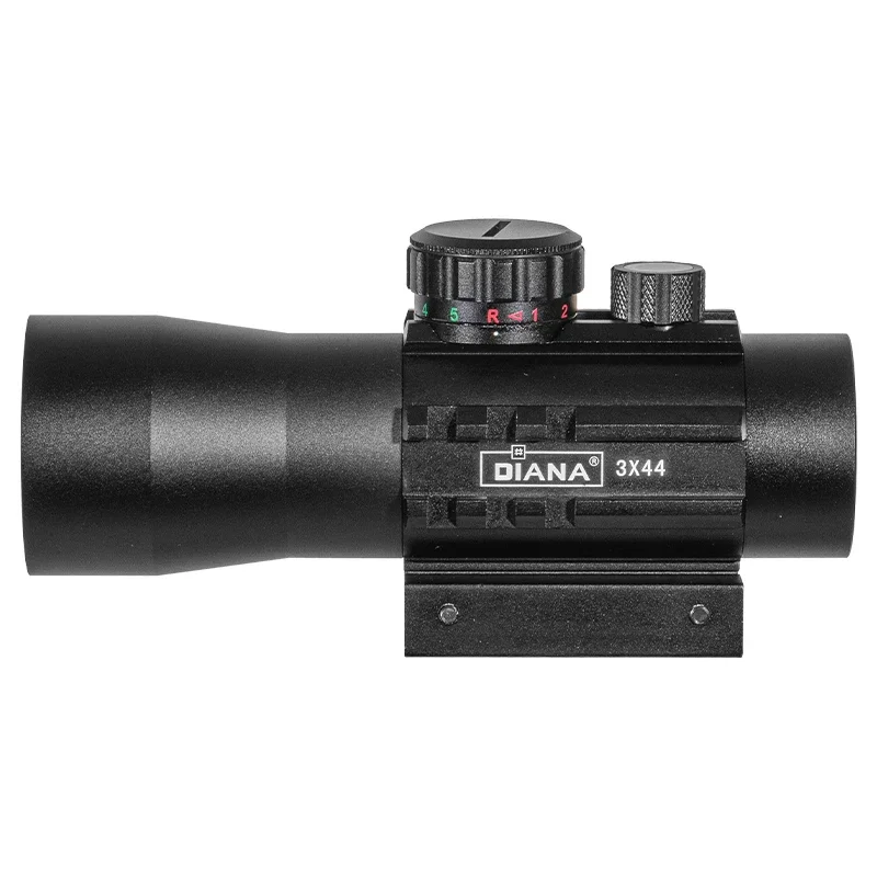 Diana-mira telescópica de punto verde y rojo, accesorio óptico táctico de 3x44, compatible con riel de 11/20mm, para Rifle de caza