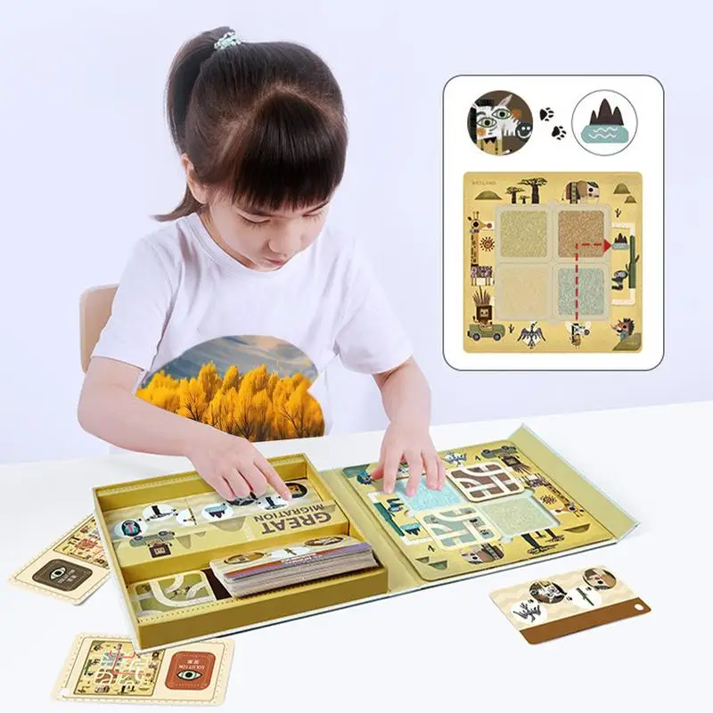 Preschool Animal Puzzles Movement Memorize Game For Toddler Great Migration Kids Game Interactive Educational Puzzle Game For