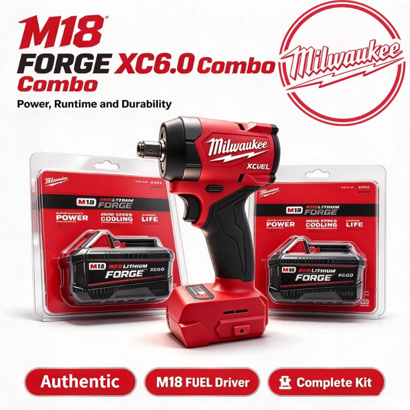 Milwaukee Rechargeable M18 HIGH OUTPUT 18V 6.0Ah Compact Li-Ion Battery M18HB6 Lightweight for M18 Cordless Sanders Grinders