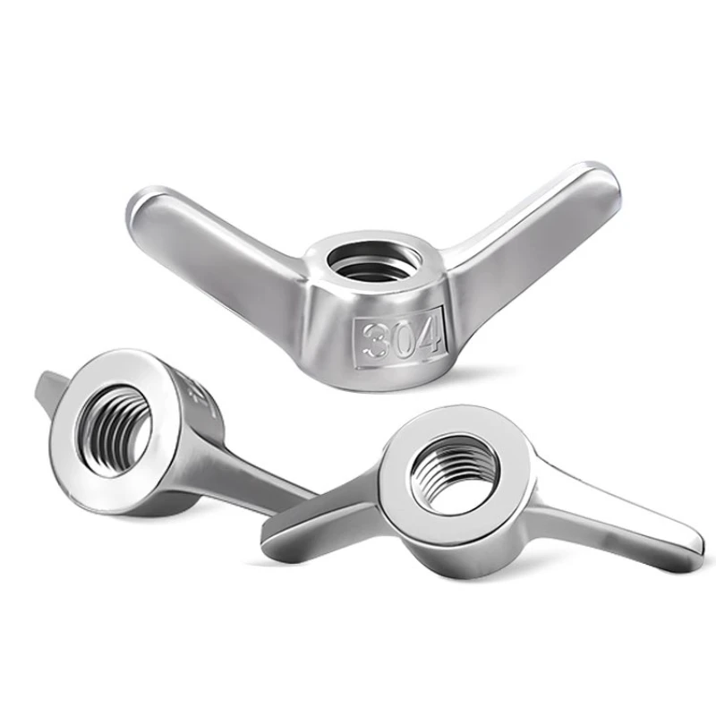 1pcs M6 M8 M10 M12 M14 M16-M24 Butterfly Wing Nuts 304 Stainless Steel Tighten Butterfly Threaded Nut Yuanbao Screw Threaded Nut