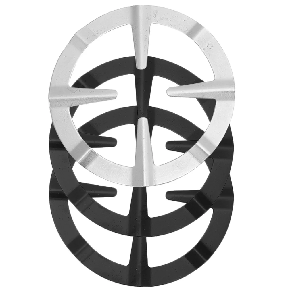 

3pcs Coffee Pot Stand Household Wok Rack Durable Iron Gas Stove Support Non-Slip Kitchen Accessory Compact Wok Ring
