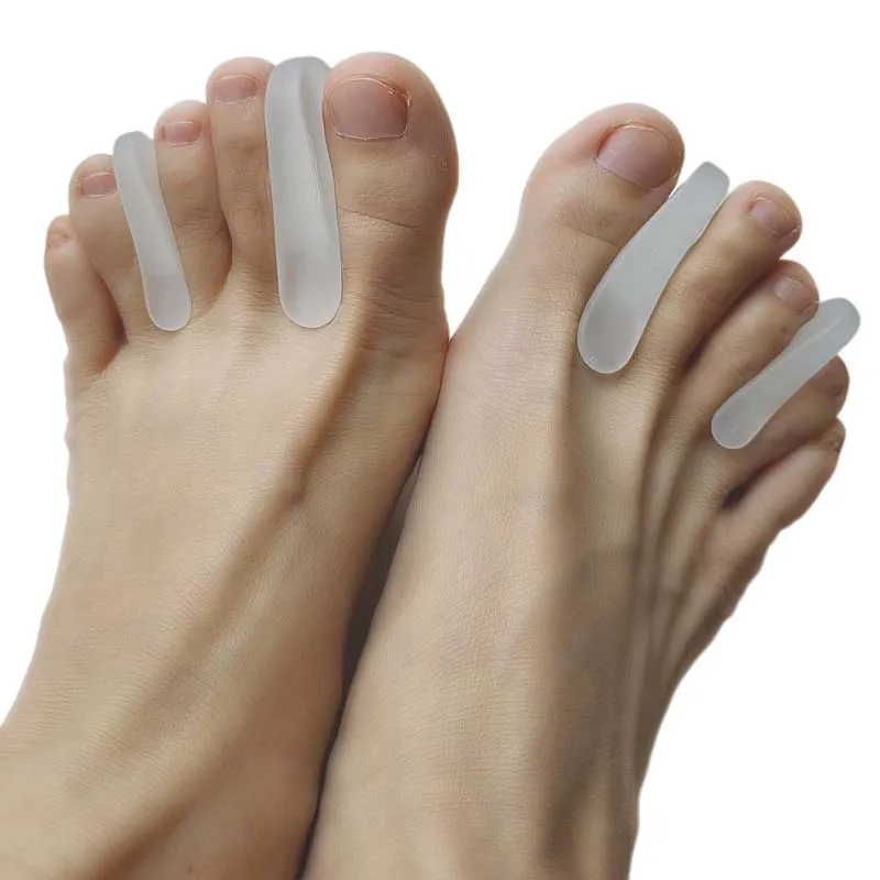 1Pair Foot Care Tool Gel Toe Separators Hallux Valgus Bunions Adjuster Corrector Silicone Thumb Orthotics Protector Straighten