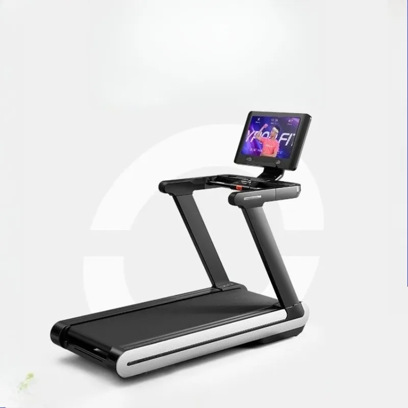 

Large and wide running belt suspension shock absorption treadmill dual motor gym