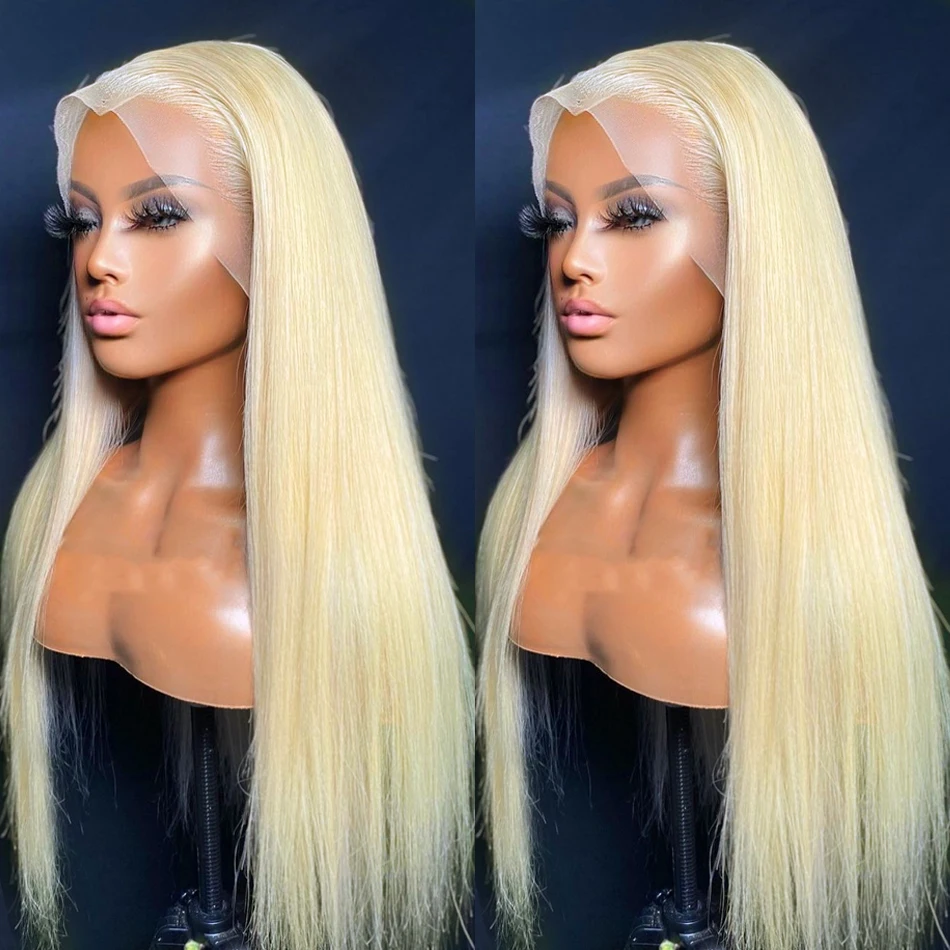 12A Full 13x6 Lace Frontal Wig HD 613 Lace Front Wig Human Hair Transparent Blonde Colored Glueless Lace Front Wigs Human Hair