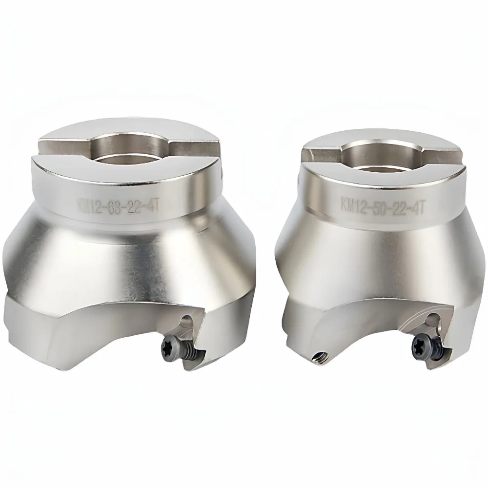 1Pcs KM12 45 ° Milling Cutter Head 42CrMo & Aviation Aluminum Alloy For SEKT1204/SEHT1204 Insert CNC Face Milling Cutter ﻿