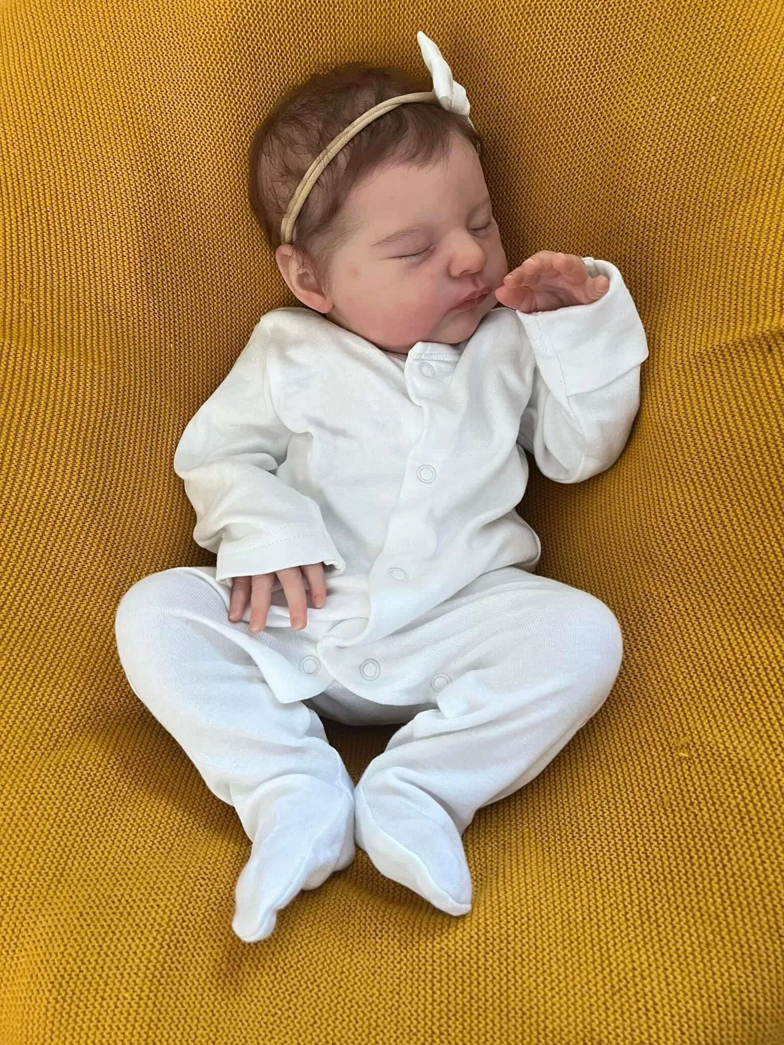 NPK 19inch Newborn Baby Reborn Doll premium Make-up Handmade 3D Skin Top Quality Collectible Art Doll