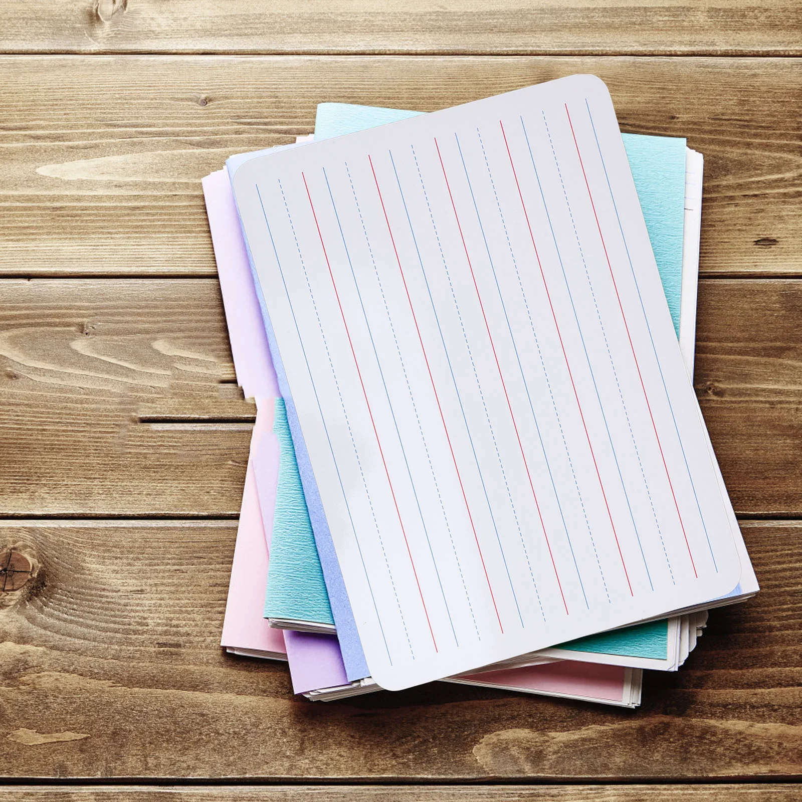 2 قطعة سبورة بيضاء على الوجهين لوحة مسح جافة صغيرة مع خطوط لوح كتابة فارغ للفصول الدراسية للاستخدام المنزلي طالب قابل لإعادة الاستخدام #1