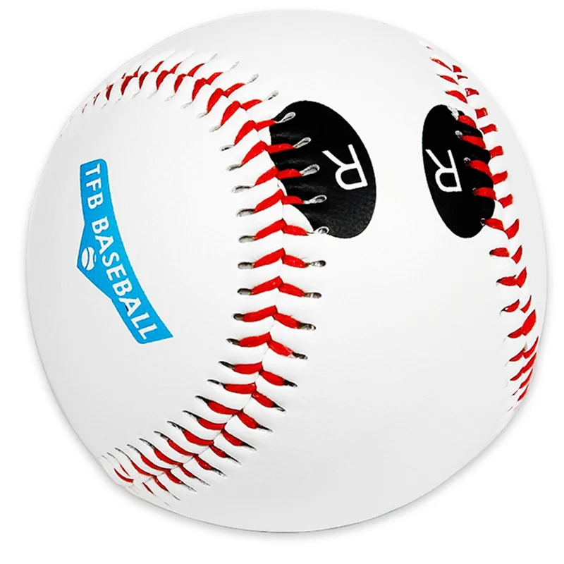 AA05 9 Inch Standard Baseball With Finger Placement Markers Soft Baseball Non-Slip Finger Print Design