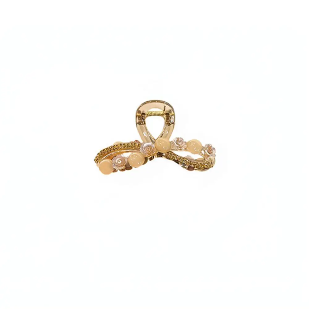 Chic Rhinestone Large Hair Claw Clip For Women Elegant Korean Fashion Barrettes Geometric Metal Hair Styling Accessories Tool