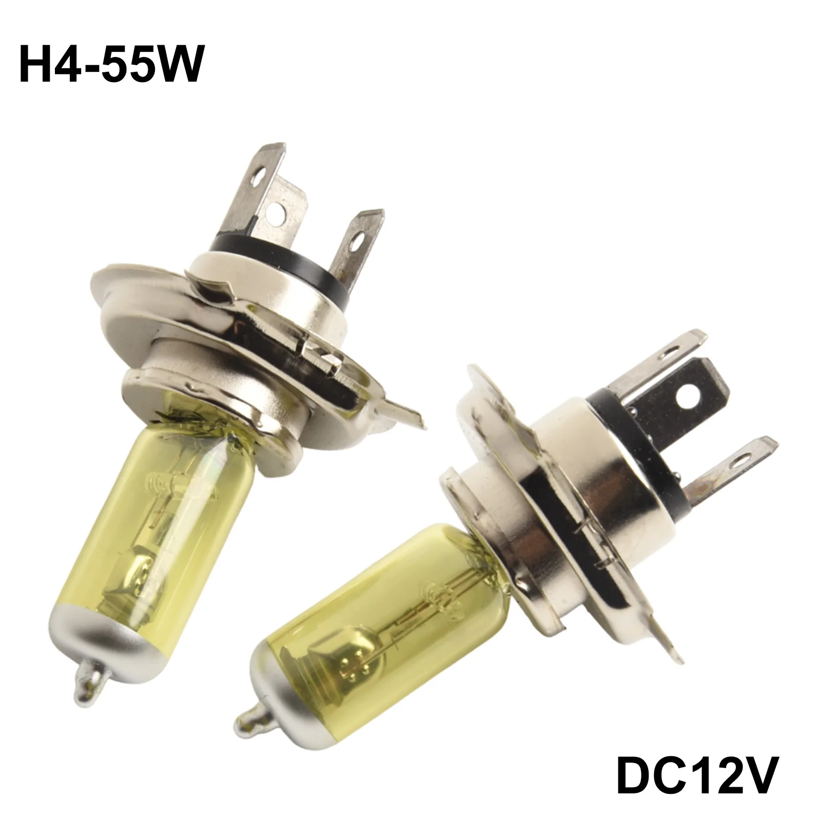 

2Pcs H4 55W 5000K Car Xenon Gas Halogen Headlight Headlamp Lamp Bulbs Yellow Low Voltage Protection UV Quartz Tube Glass