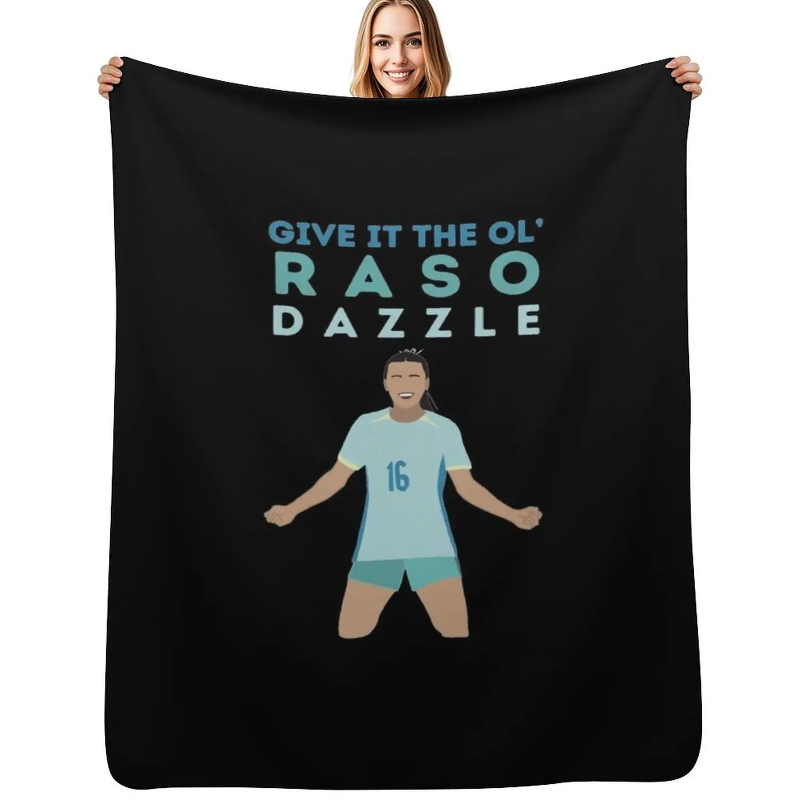 

Hayley Raso Matildas Soccer Throw Blanket Nap Stuffeds Soft Plaid Luxury Designer Blankets