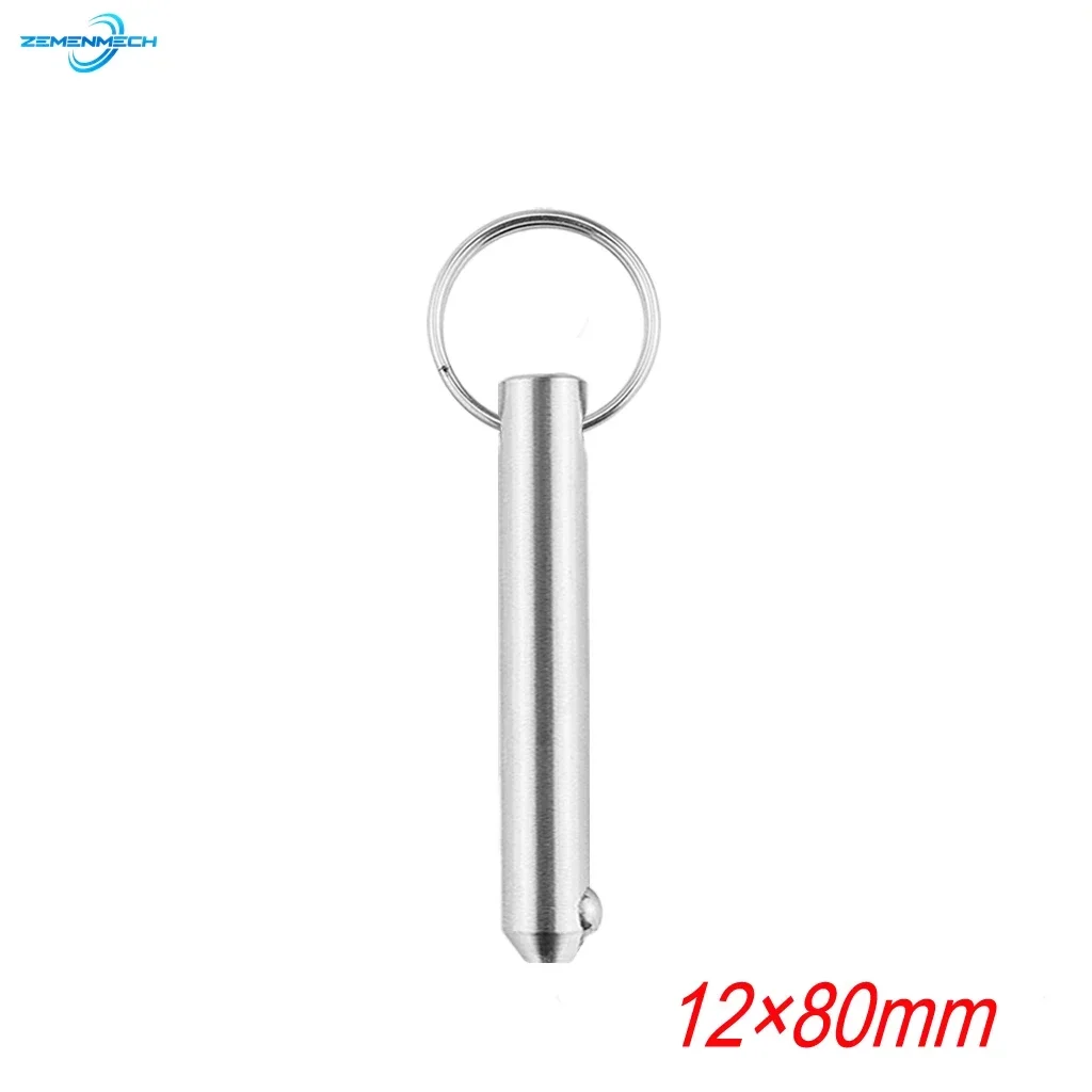 12*80mm Marine Grade 316 Stainless Steel Quick Release Ball Pin for Boat Bimini Top Deck Hinge Marine Hardware Boat Accessories