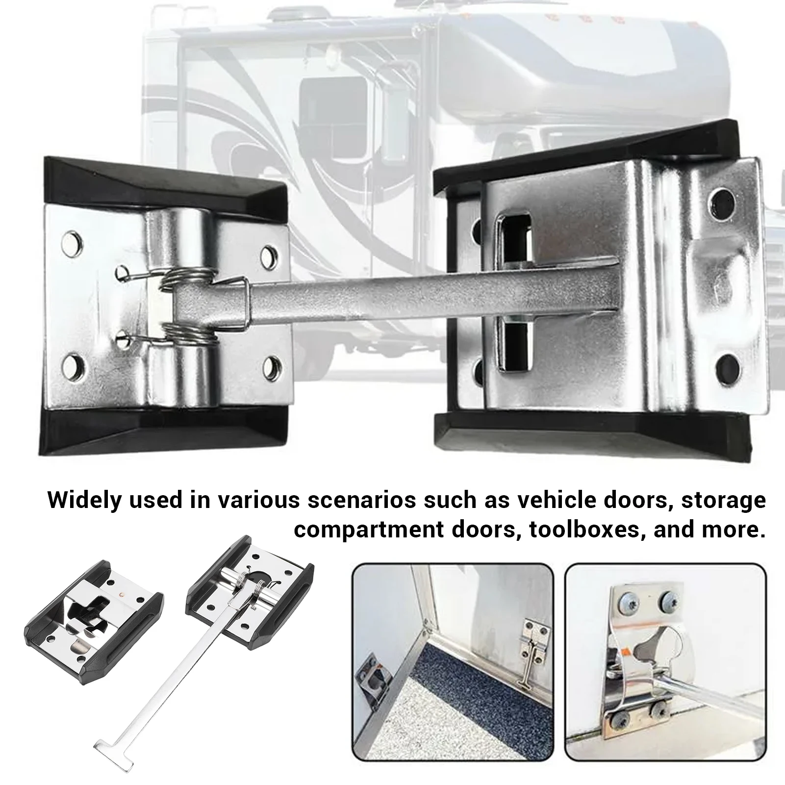 RV باب الصيد T باب الدخول سميكة 304 الفولاذ المقاوم للصدأ RV دخول الباب الصيد حامل لمقطورة السفر